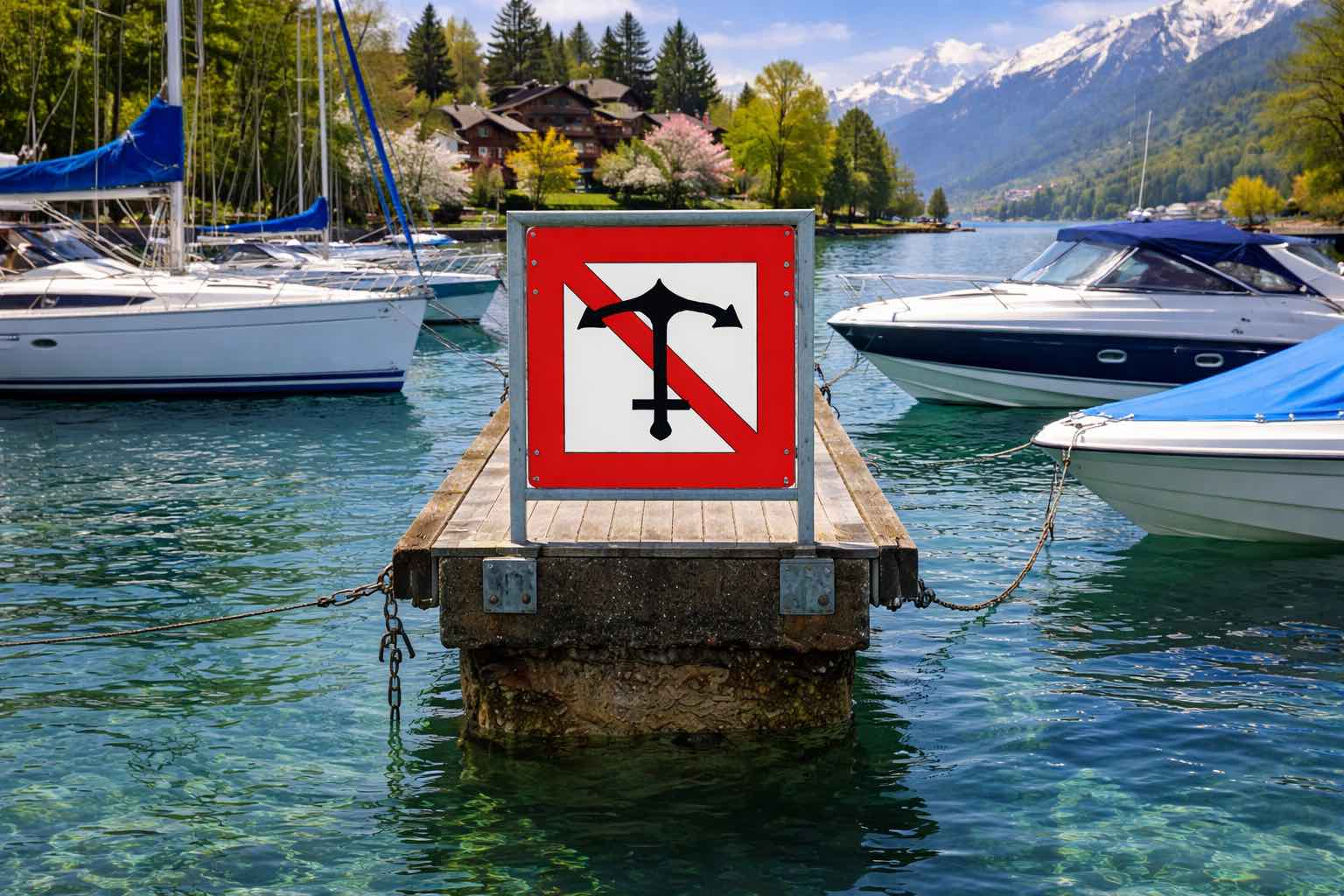 Interdiction d'ancrer