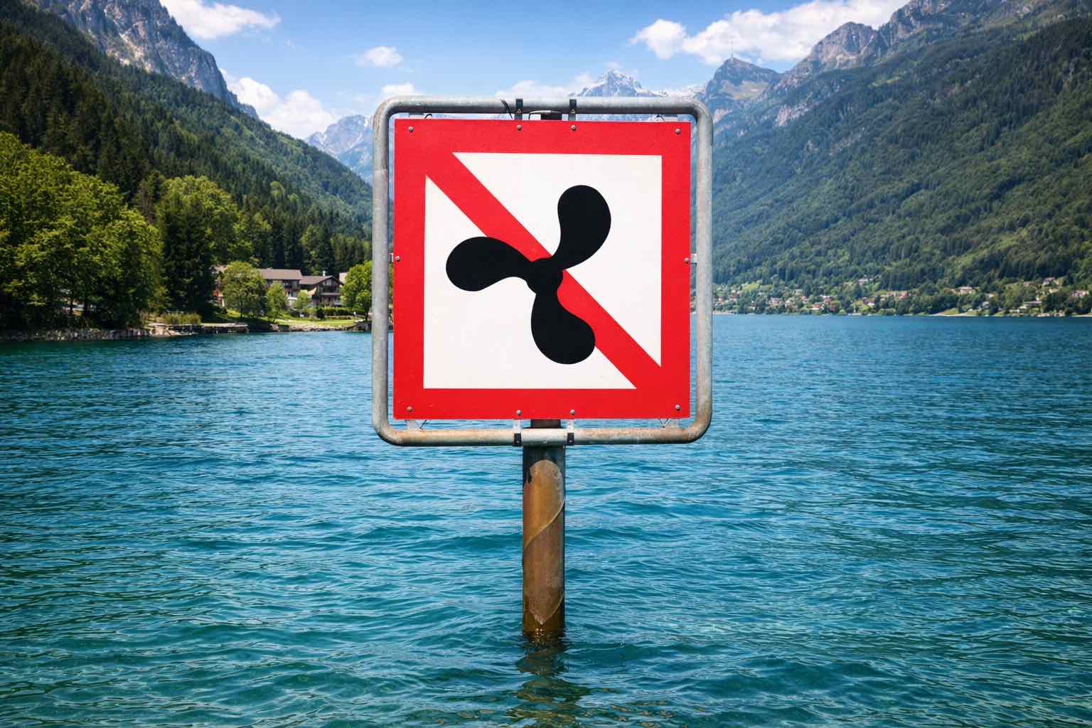 Interdiction de passer pour bateaux motorisés