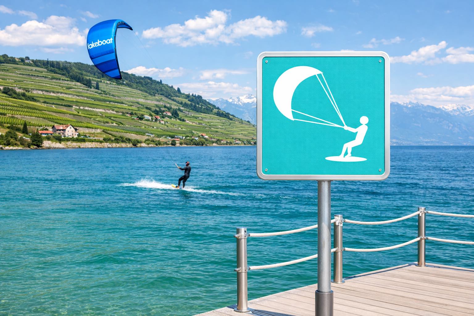Pratique de la planche à voile tirée par un cerf-volant (kitesurf) autorisée